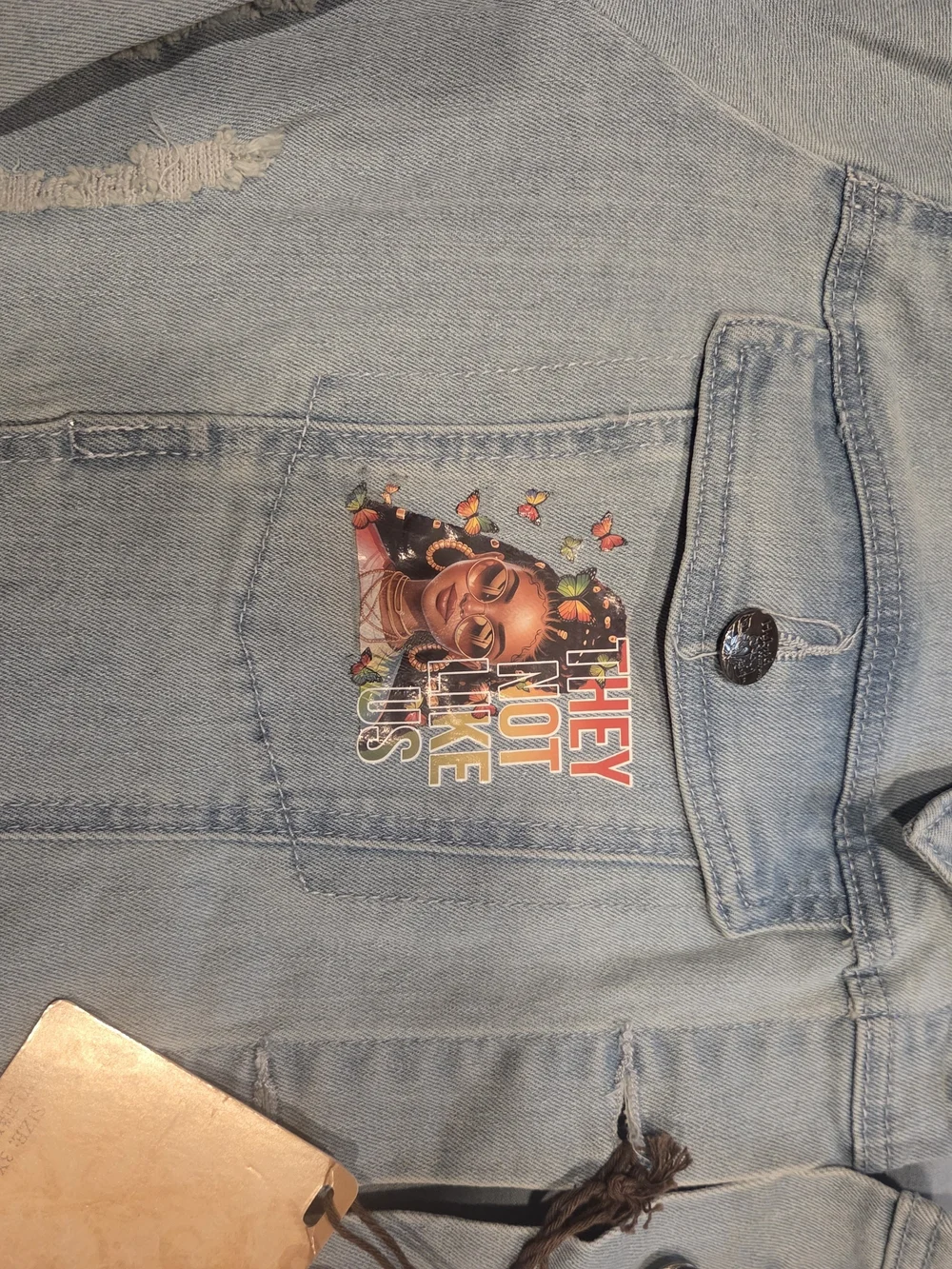 Printed STRETCH Denim Jacket